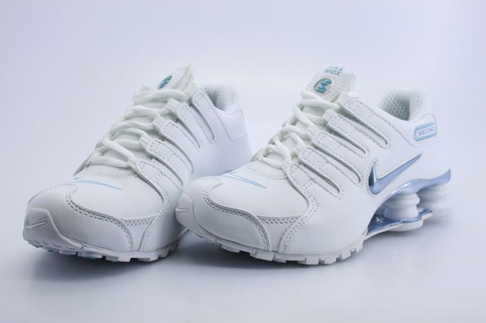 Women Nike Shox NZ All White Shoes - Click Image to Close